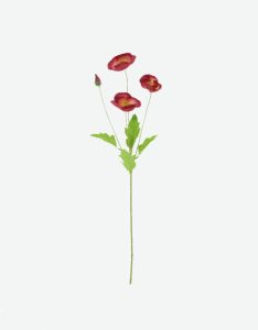 Poppy Single Branch Artificial Flower-GL00145