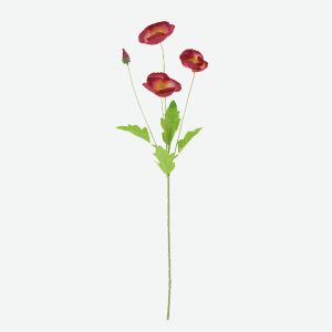 Poppy Single Branch Artificial Flower